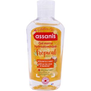 Assanis Gel Hydroalcoolique Mains Sans Rinçage Tropical - 80ml - Pharmacie Agnès Praden à Alès