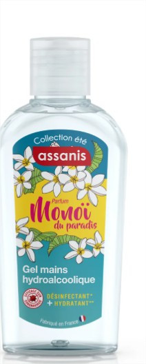 Assanis Gel Mains Hydroalcoolique Parfum Monoï du Paradis 80ml - Pharmacie Agnès Praden à Alès