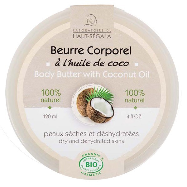 Haut-Ségala Beurre Corporel à l'Huile de Coco Bio 120 ml - Pharmacie Agnès Praden à Alès