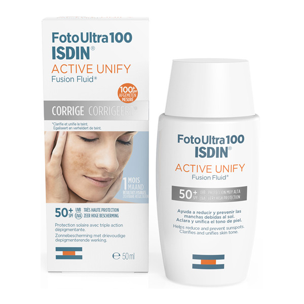 Isdin foto ultra 100 active unify fusion fluid spf50+ 50ml - Pharmacie Agnès Praden à Alès