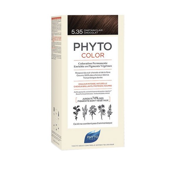 Phytocolor 5.35 châtain clair chocolat coloration permanente - Pharmacie Agnès Praden à Alès