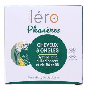 Léro Phanères Cheveux & Ongles x30 Capsules - Pharmacie Agnès Praden à Alès