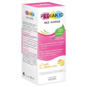 Ineldea Pediakid Nez-gorge Sirop Gout Miel Citron 125 ml - Pharmacie Agnès Praden à Alès