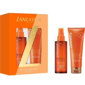 Lancaster Coffret My Sun Routine - Huile Sèche Soyeuse SPF30 Sun Beauty 150ml + Lait Après-Soleil Golden Tan Maximizer 125ml - Pharmacie Agnès Praden à Alès