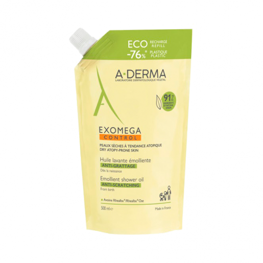 A-Derma Exomega Control Eco Recharge Huile de Douche 500 ml - Pharmacie Agnès Praden à Alès