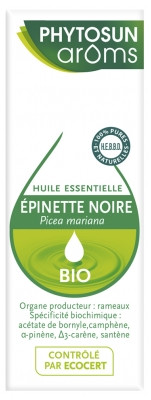 Phytosun Arôms Huile Essentielle Epinette Noire Bio 10 ml - Pharmacie Agnès Praden à Alès