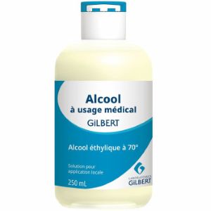 Gilbert Alcool à Usage Médical 70% 250ml - Pharmacie Agnès Praden à Alès