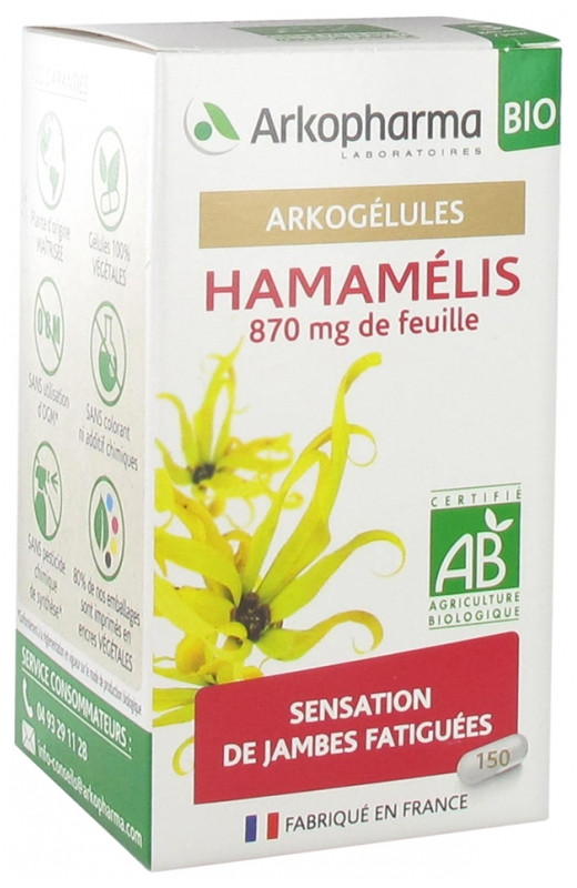 Arkopharma Arkogélules Hamamélis Bio 150 Gélules - Pharmacie Agnès Praden à Alès