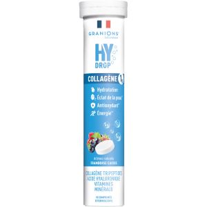 Laboratoire des Granions Hydrop Collagène 1g Goût Framboise Cassis x18 Comprimés Effervescents - Pharmacie Agnès Praden à Alès