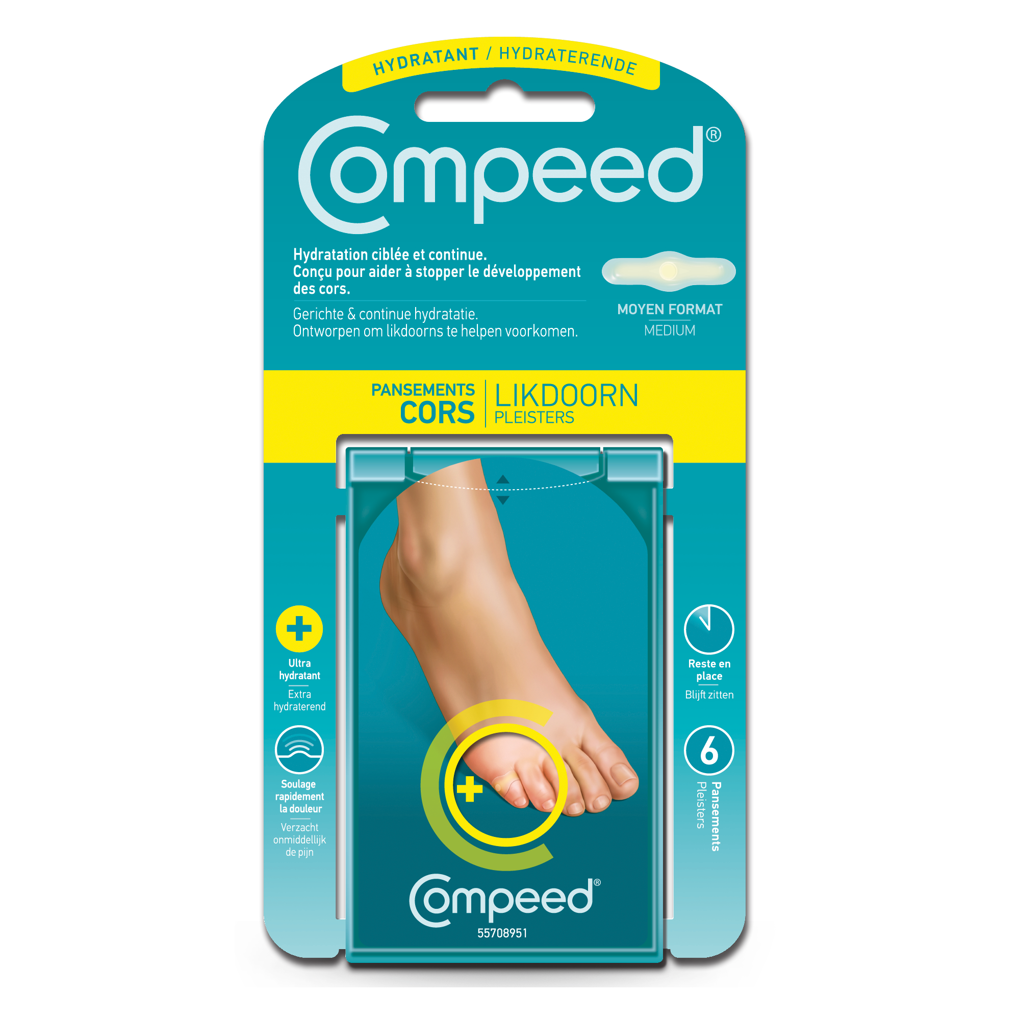 Compeed Pansements Cors Hydratant sur les orteils x 6 - Pharmacie Agnès Praden à Alès