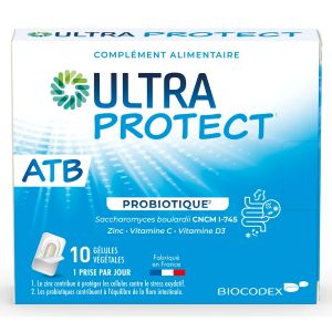 Biocodex Ultra Protect ATB Probiotique 10 Gélules  - Pharmacie Agnès Praden à Alès