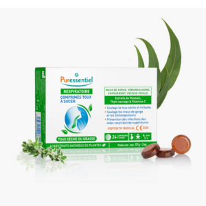 Puressentiel Respiratoire Comprimés toux à sucer 24 comprimés - Pharmacie Agnès Praden à Alès