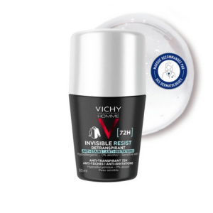 Vichy Homme Déodorant Invisible Resist Détranspirant Anti Irritations 72h 50ml - Pharmacie Agnès Praden à Alès