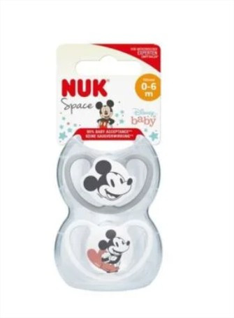 Nuk Lot 2 Sucettes Space Mickey - 0-6 Mois - Pharmacie Agnès Praden à Alès