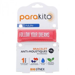 Parakito Bracelet Anti-Moustiques  Adulte Good Vibes Fuschia - Pharmacie Agnès Praden à Alès