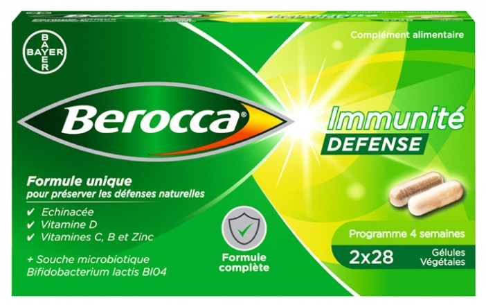Berocca Immunité Défense 2 x 28 Gélules - Pharmacie Agnès Praden à Alès