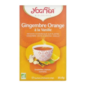 Yogi Tea Infusion Gingembre Orange à la Vanille Bio 17 Sachets - Pharmacie Agnès Praden à Alès