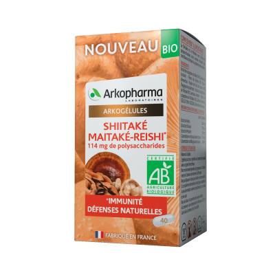 Arkopharma Arkogélules® BIO Shiitaké Maitaké Reishi 40 Gélules - Pharmacie Agnès Praden à Alès