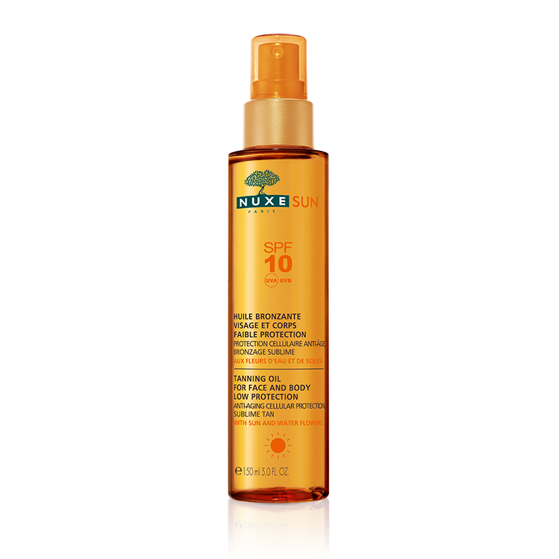 Nuxe Sun Huile Bronzante Visage et Corps SPF10 Spray 150ml - Pharmacie Agnès Praden à Alès