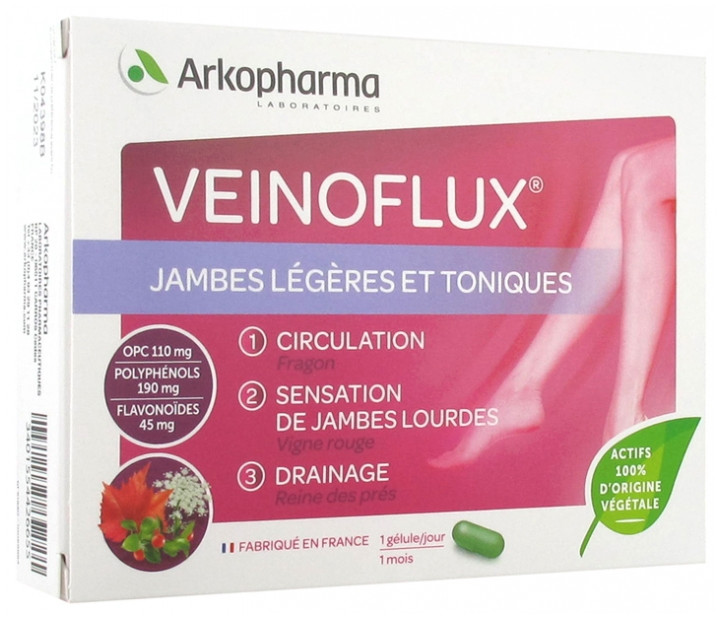 Veinoflux Jambes Légères et Toniques 30 Gélules - Pharmacie Agnès Praden à Alès
