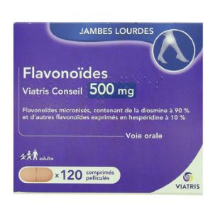 Mylan Flavonoïdes 500 mg Viatris Conseil 120 Comprimés - Pharmacie Agnès Praden à Alès