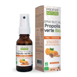 Propos'Nature Spray Buccal Propolis Verte Pamplemousse Miel Et Orange Bio 20ml - Pharmacie Agnès Praden à Alès