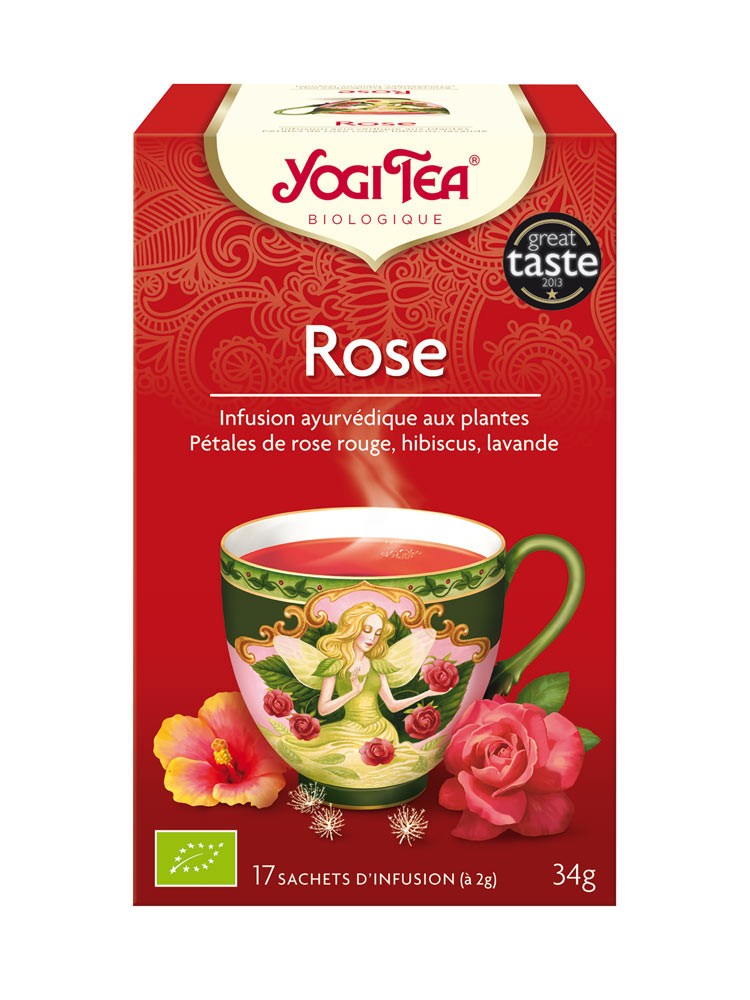 Yogi Tea Infusion Rose 17 sachets - Pharmacie Agnès Praden à Alès