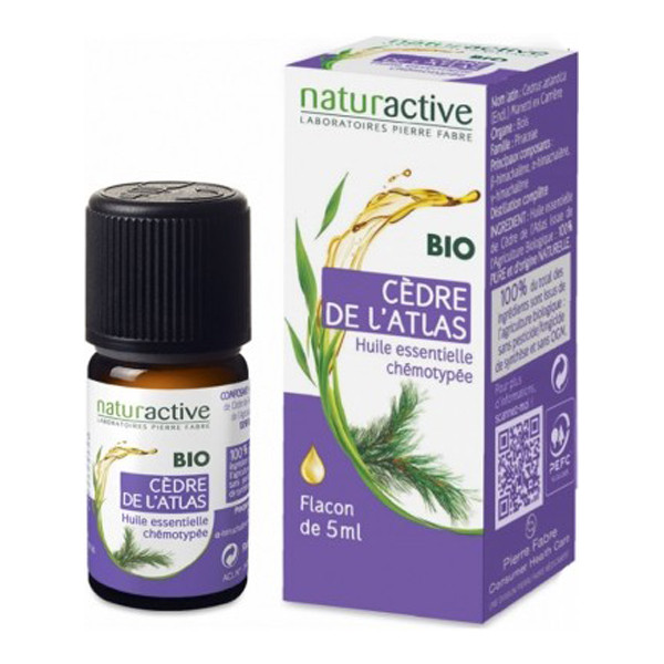 Naturactive cèdre de l'atlas huile essentielle bio 5ml - Pharmacie Agnès Praden à Alès