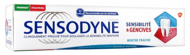 Sensodyne Sensiblité & Gencives Menthe Fraîche 75 ml - Pharmacie Agnès Praden à Alès
