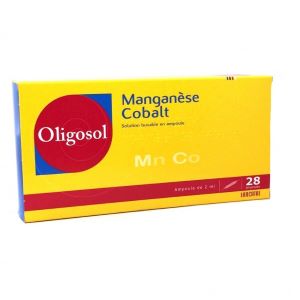 Laboratoire des Granions Oligosol Manganèse Cobalt 28 Ampoules 2 ml - Pharmacie Agnès Praden à Alès