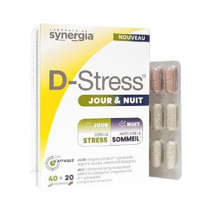 Synergia D-Stress Jour & Nuit 60 Comprimés - Pharmacie Agnès Praden à Alès