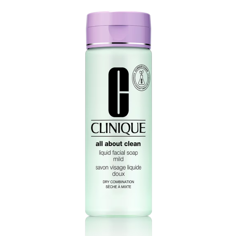 Clinique All About Clean Savon Visage Liquide Doux pour peau sèche à mixte 200ml