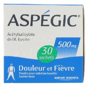 Sanofi Aspégic 500 mg - 30 Sachets - Pharmacie Agnès Praden à Alès