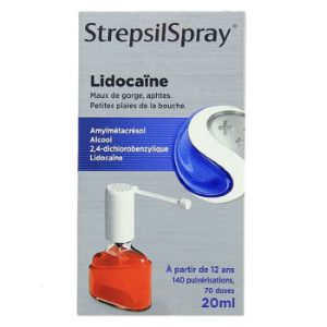 Strepsilspray Lidocaine Collutoire 20 ml - Pharmacie Agnès Praden à Alès