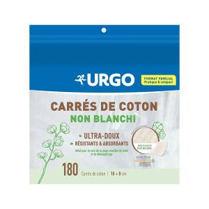 Urgo Carrés de Coton non Blanchi x 180 - Pharmacie Agnès Praden à Alès