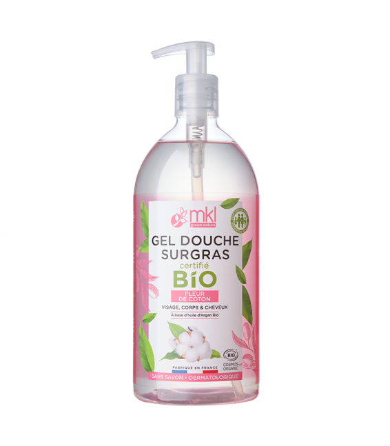 MKL Gel douche Bio Fleur de coton 1L - Pharmacie Agnès Praden à Alès