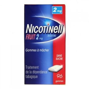 Nicotinell Fruit 2mg Sans Sucre 96 Gommes  - Pharmacie Agnès Praden à Alès