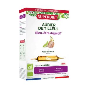 Super Diet Aubier de Tilleul Bio Pur Jus 20 Ampoules - Pharmacie Agnès Praden à Alès