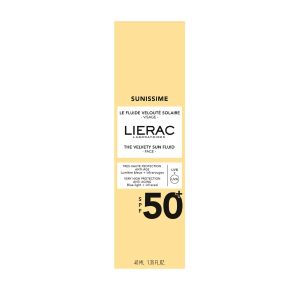 Lierac Sunissime e Fluide Velouté Solaire SPF50+ Visage 40ml - Pharmacie Agnès Praden à Alès