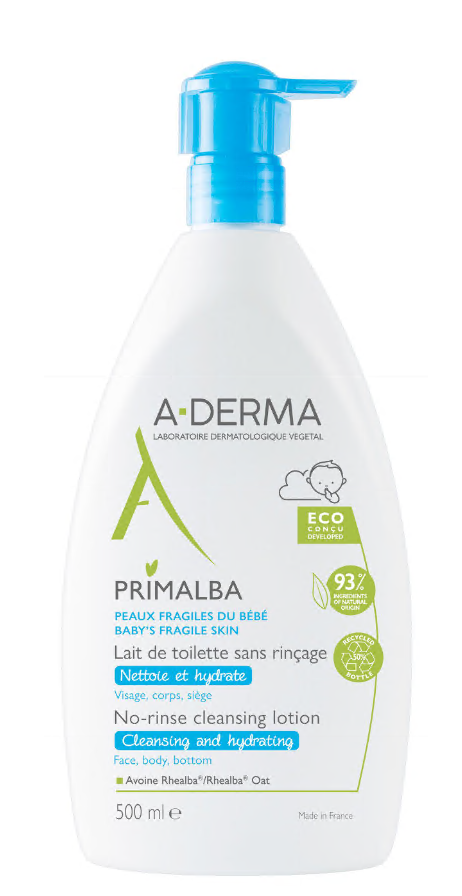 A-derma Primalba lait de toilette douceur hydratant bébé 500 ml - Pharmacie Agnès Praden à Alès