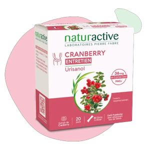 Naturactive Urisanol Entretien Cranberry 20 Sticks - Pharmacie Agnès Praden à Alès