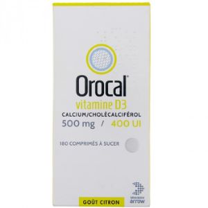 Arrow Orocal Vit D3 500mg/400UI 180 Comprimés