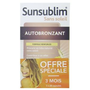 Nutreov Sunsublim Autobronzant Lot de 3 x 28 Capsules - Pharmacie Agnès Praden à Alès