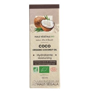 Haut Ségala Huile Végétale de Coco - 50ml - Pharmacie Agnès Praden à Alès