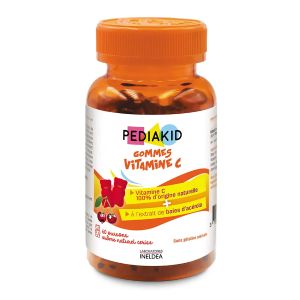 Ineldea Pediakid Gommes Vitamine C Gout Cerise 60 Oursons - Pharmacie Agnès Praden à Alès