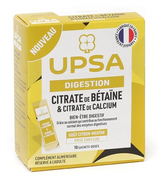 Citrate de Bétaïne et Citrate de Calcium 10 Sticks - Pharmacie Agnès Praden à Alès