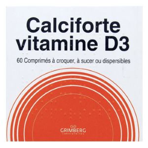 Grimberg Calciforte Vitamine D3 60 Comprimés - Pharmacie Agnès Praden à Alès