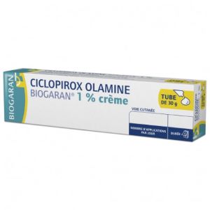 Biogaran Ciclopirox Olamine 1% Crème Tube 30 g - Pharmacie Agnès Praden à Alès