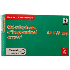 Arrow Chlorhydrate D'Heptaminol 187,8 mg - 20 Comprimés - Pharmacie Agnès Praden à Alès