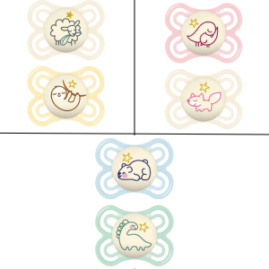 Mam Sucette Perfect Nuit Silicone 2-6 mois x 2 - 3 Coloris - Pharmacie Agnès Praden à Alès